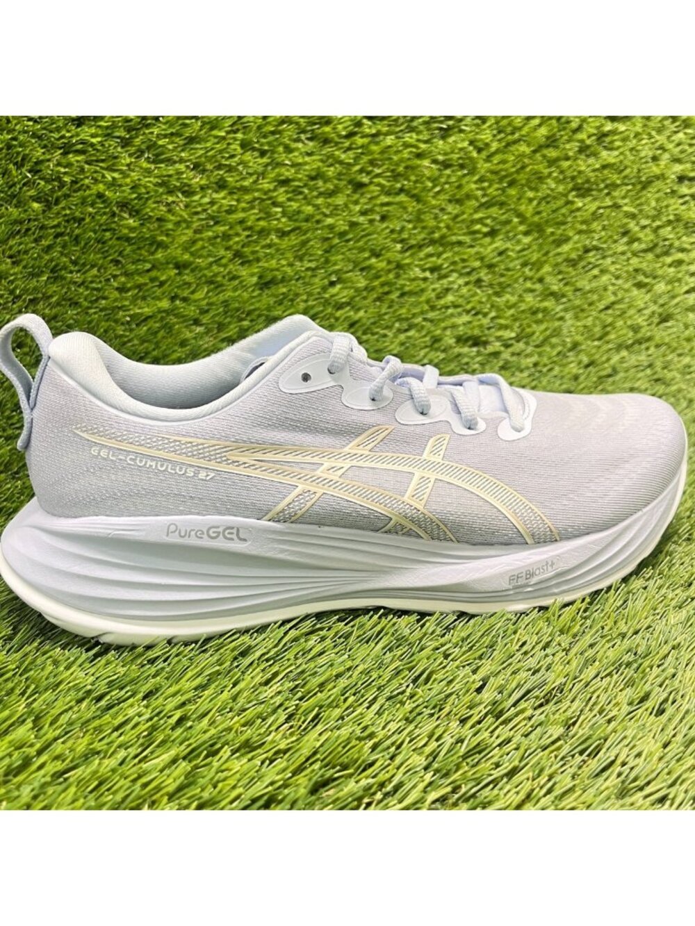 Asics Gel-Cumulus 27 Womens Size 9.5 Gray Blue Athletic Running Shoes Sneakers